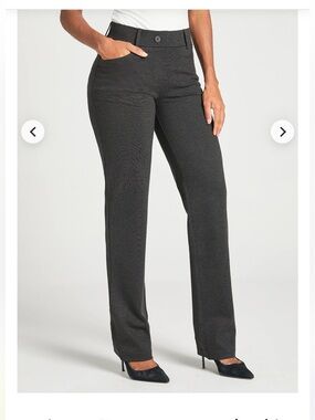 Betabrand Charcoal Straight-Leg Dress Pant / Yoga Pant  7 pockets EUC,  XL P